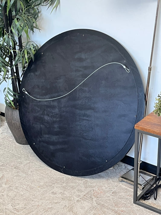 42" Round Wooden Mirror