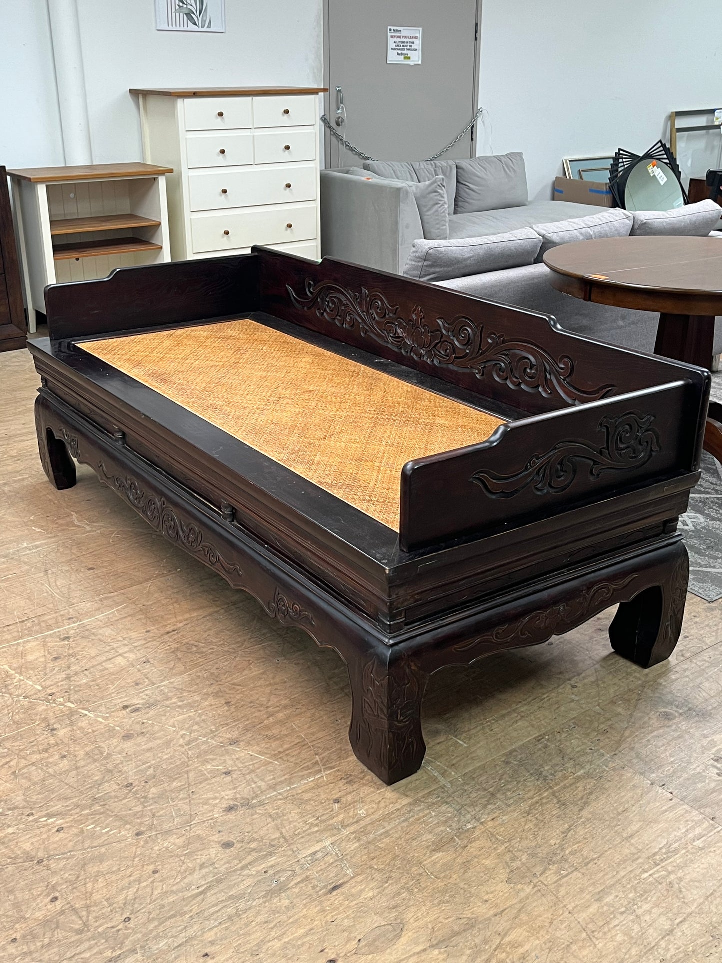 Antique Style Rosewood Day Bed