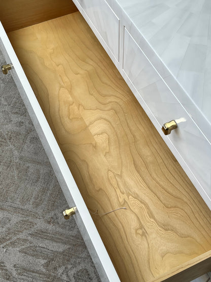 Modern Faux Horn White Dresser