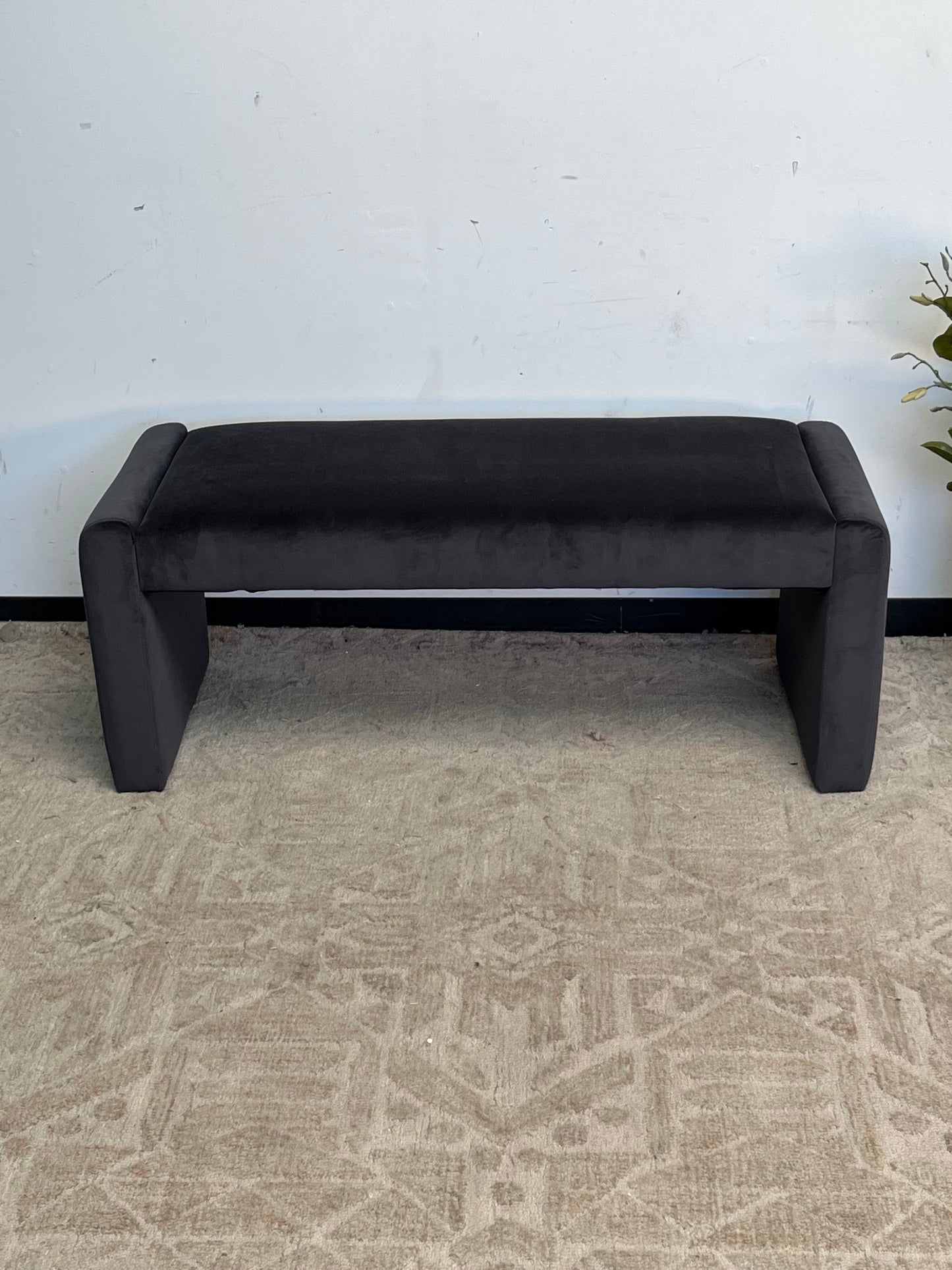 Modern Black 47" Bench