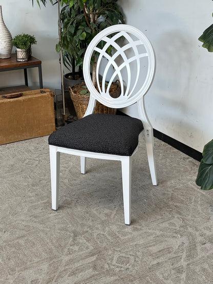 Round Back Patterned Dining Chair