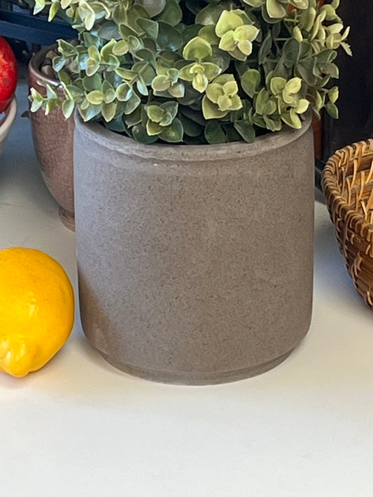 Ceramic All Weather Planter Dark Gray