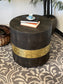 Mid Century Style Faux Leather Side Table