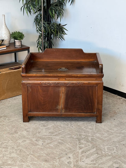 Antique Wooden Chest - Cracked