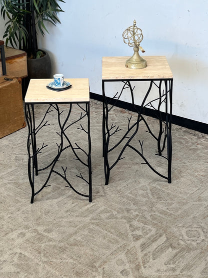 Pair of Branch Style End Tables