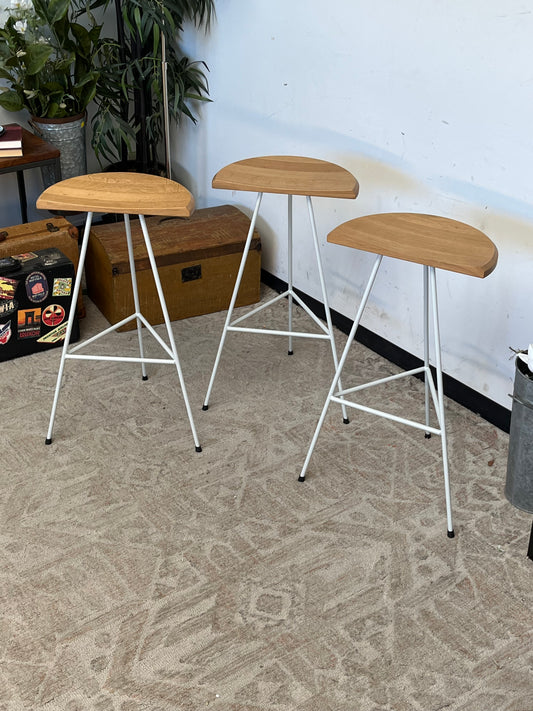 Modern Counter Stools Wood/Metal - Set of 3