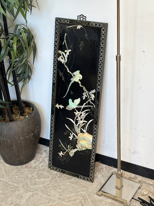 Mother of Pearl Panel "Sitting Blue Birds"