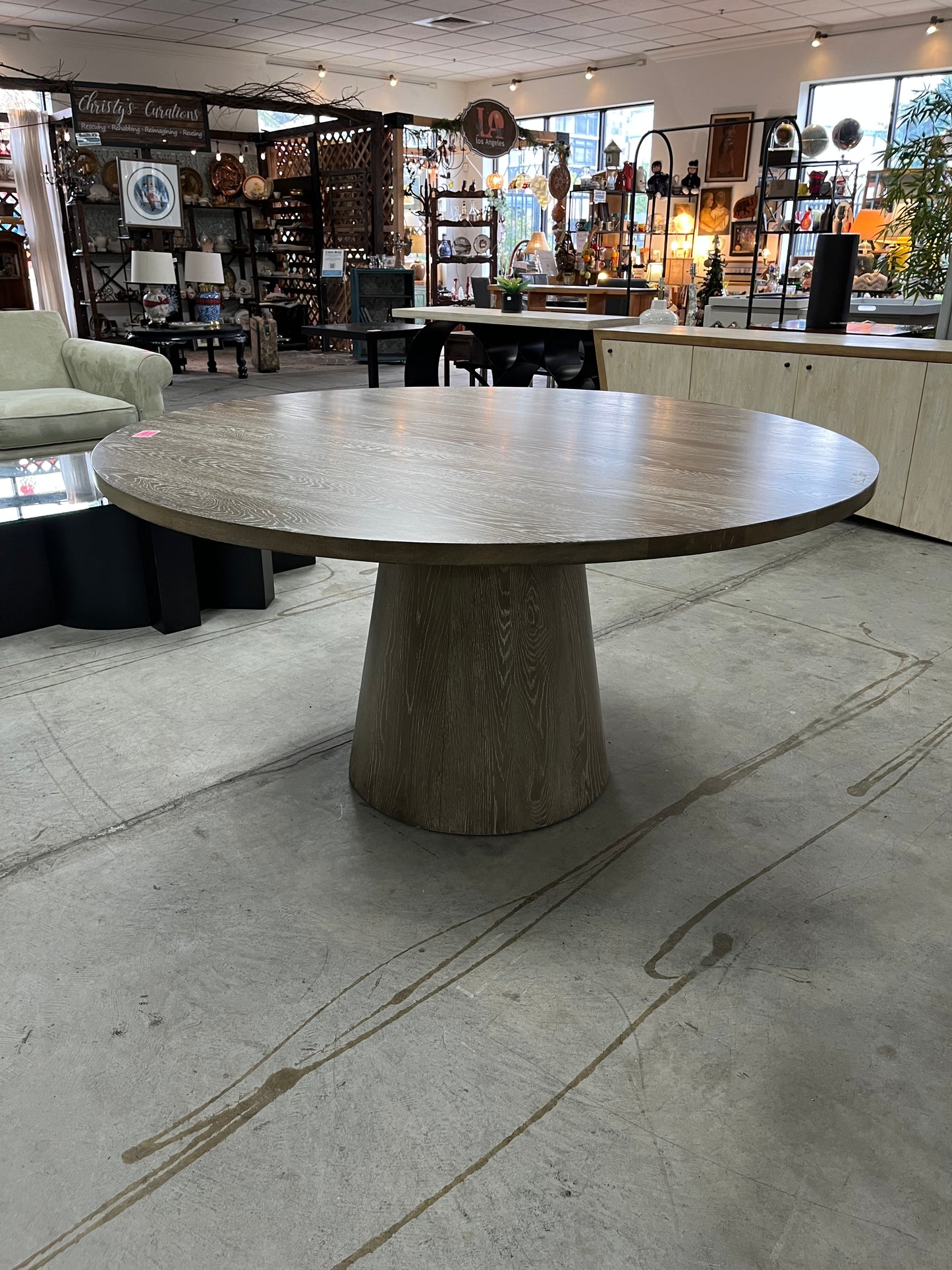 Modern Style 60" Round Wooden Dining Table