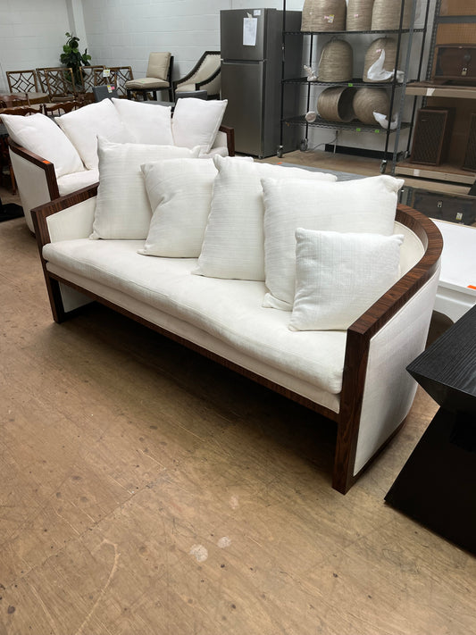 Kreiss Round Back Sofa - Several Stains