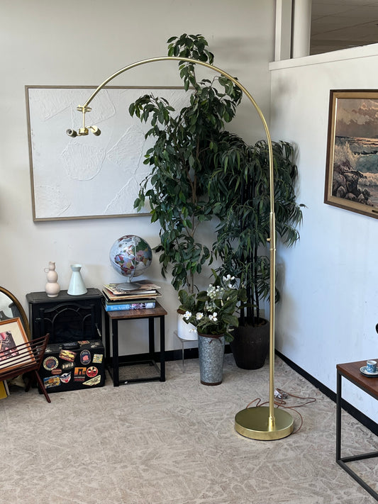Overarching Brass Floor Lamp
