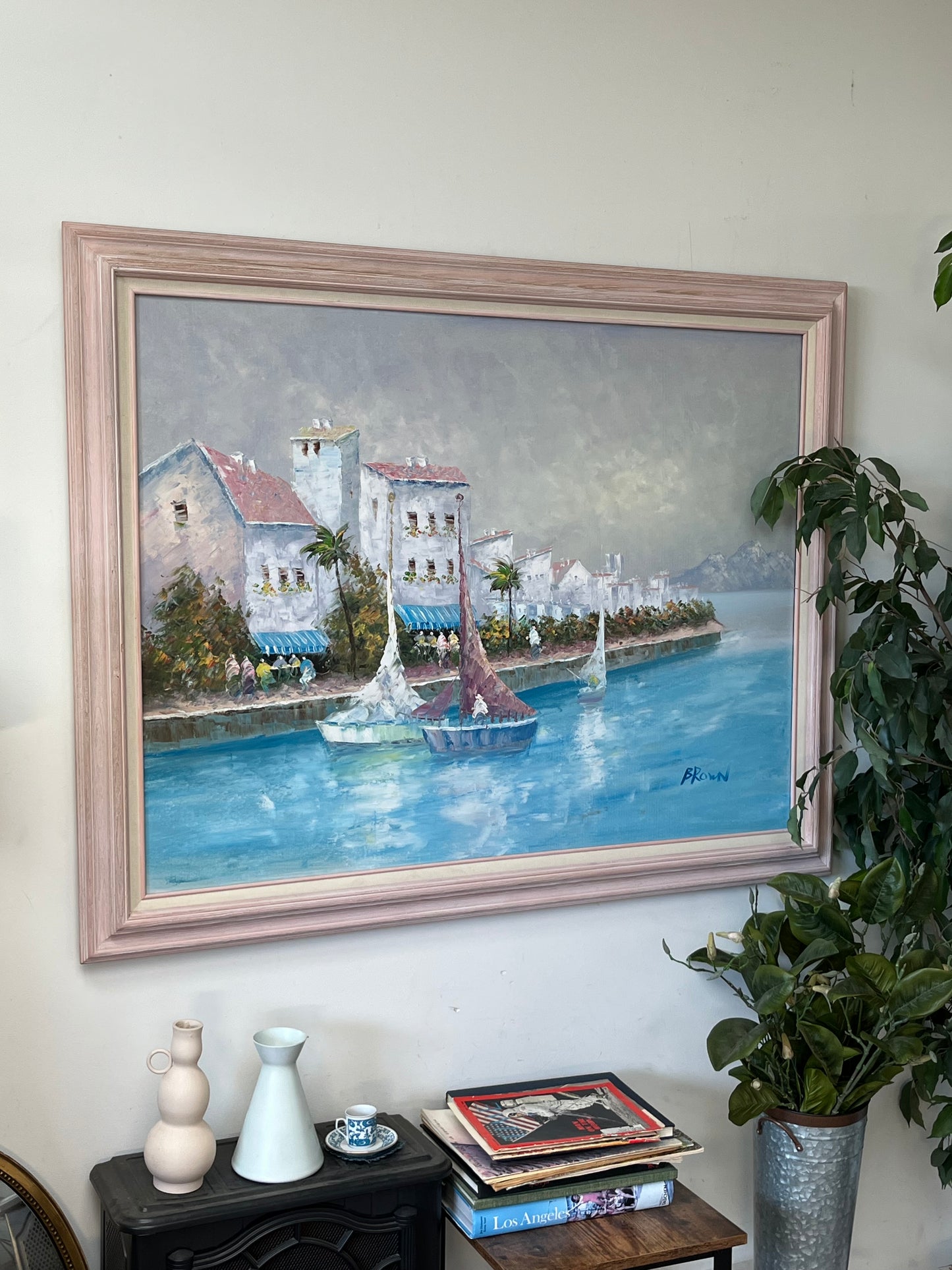 Original Oil Painting by "Brown" Framed 43" x 55.25"