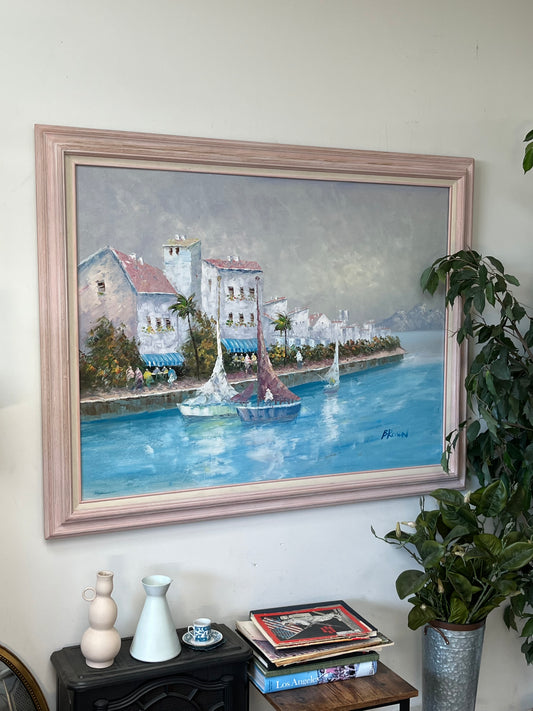 Original Oil Painting by "Brown" Framed 43" x 55.25"
