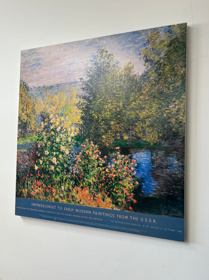 Claude Monet "A Corner  in the Garden at Montgeron" Framed Artwork