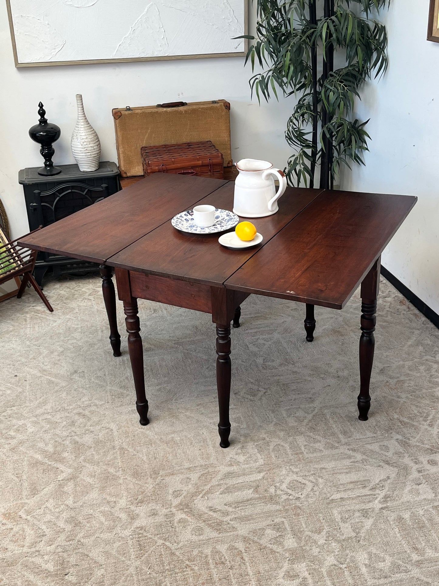 Antique 1800's Drop Leaf Dining Table