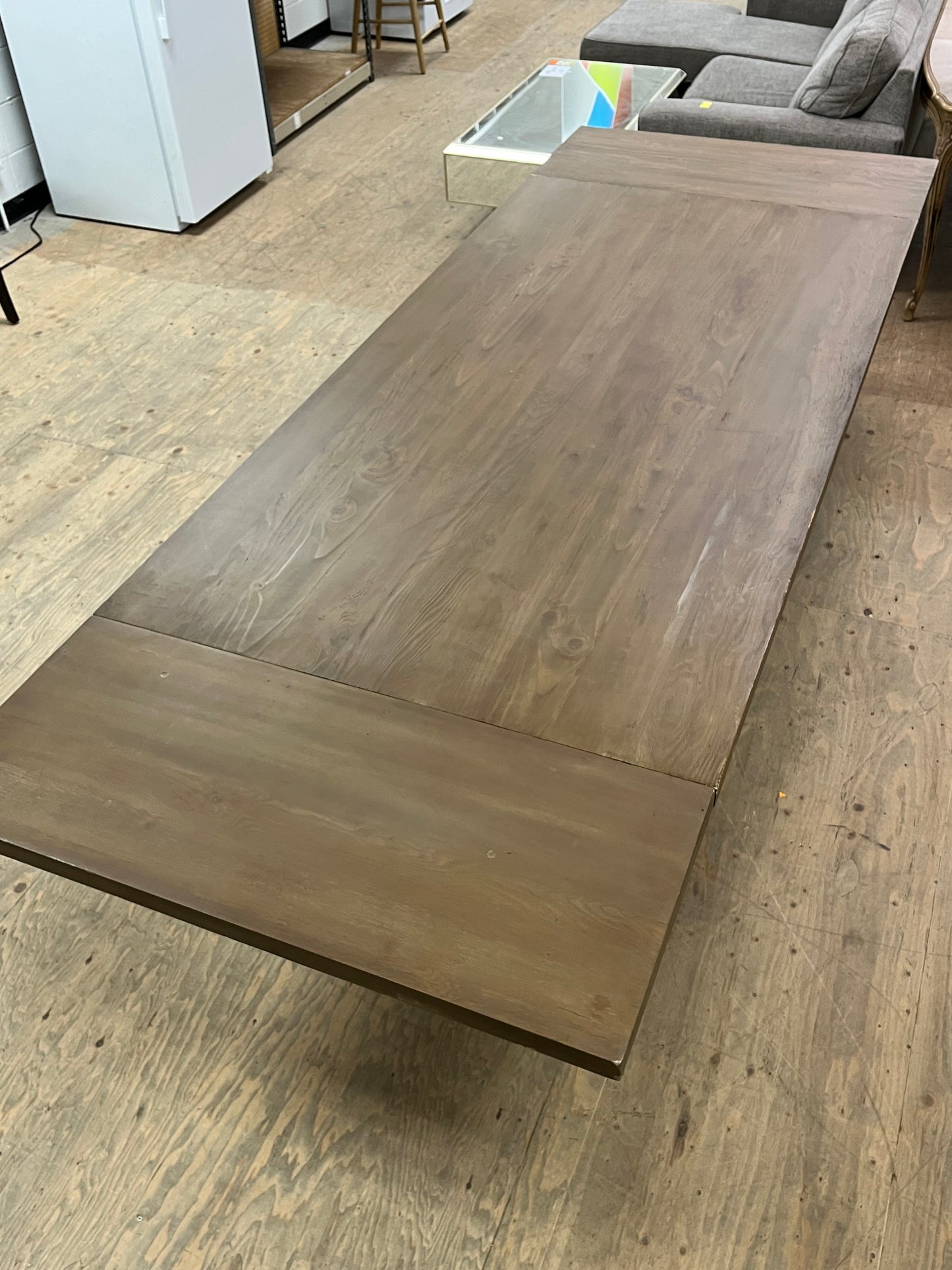 Farmhouse Style 84" Brown Dining Table