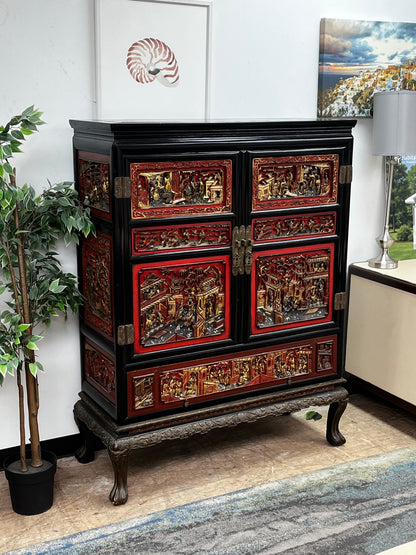 Vintage Ornate China Cabinet - Scene 2