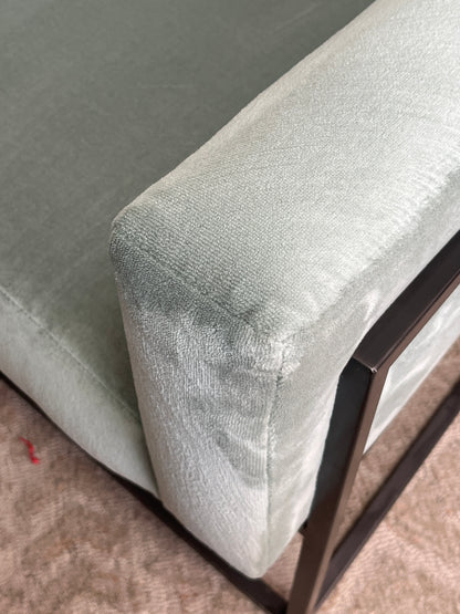 Modern Style Green Linen Armchair