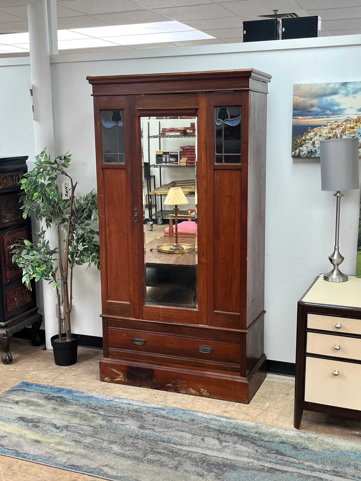 Antique Edwardian 80" Armoire