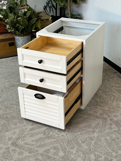 Modern Single 3-Drawer Cabinet - Missing Top