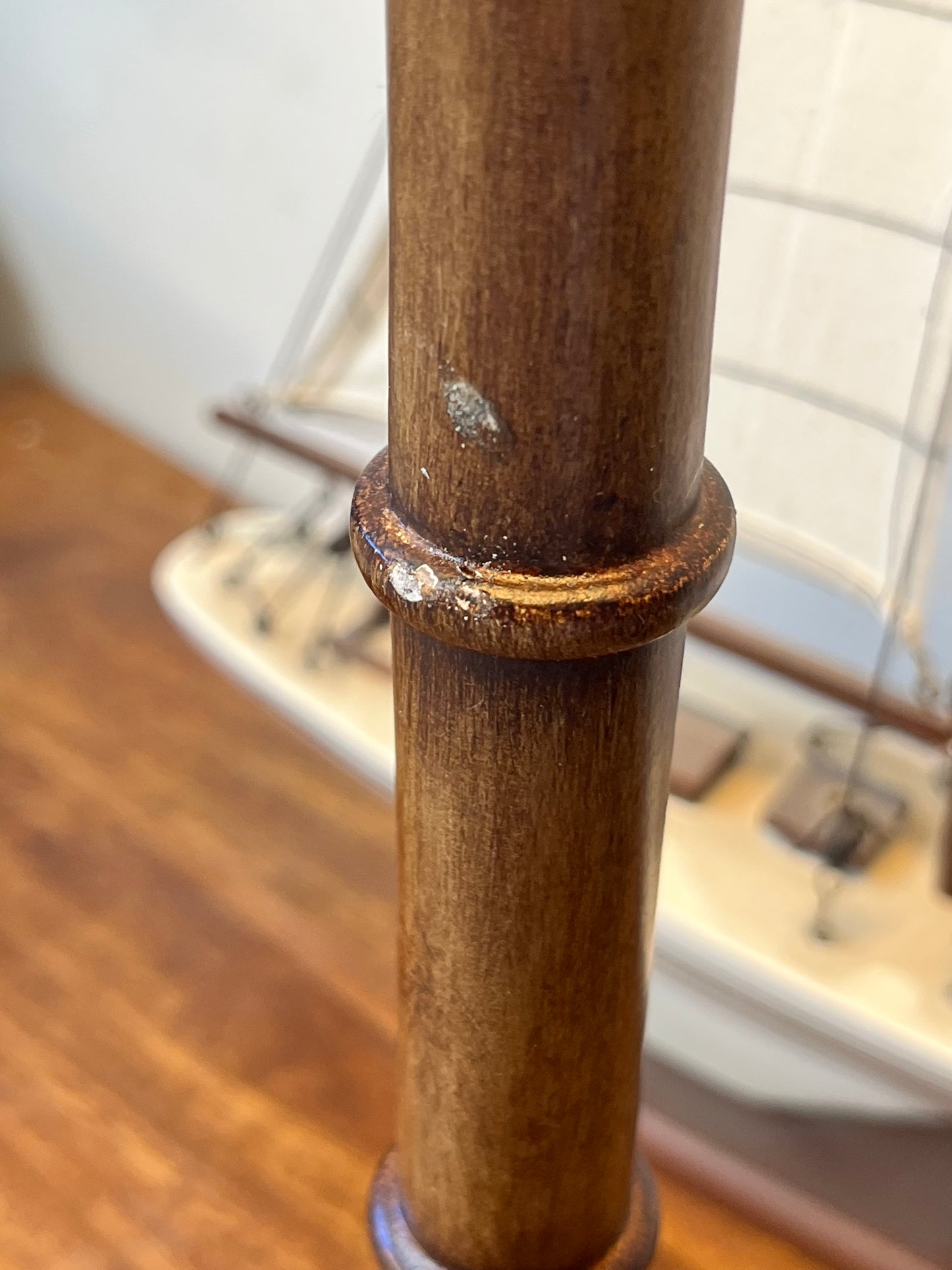Vintage Style Wooden Table Lamp