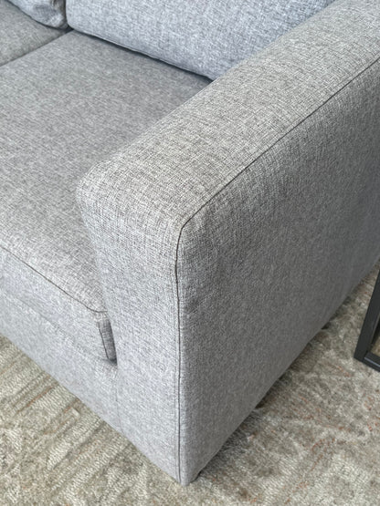 Modern Style Gray Linen Couch