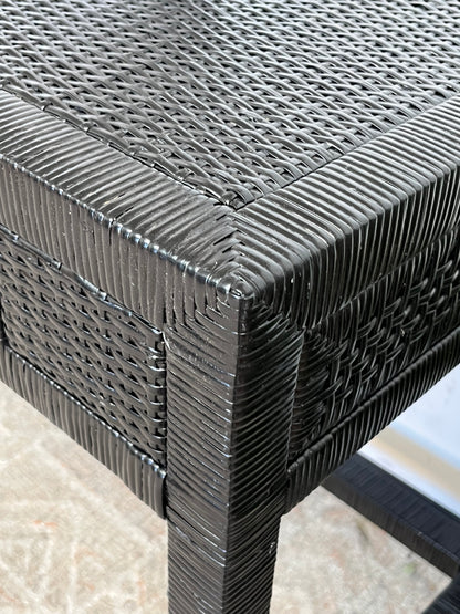 Modern Black Rattan Console