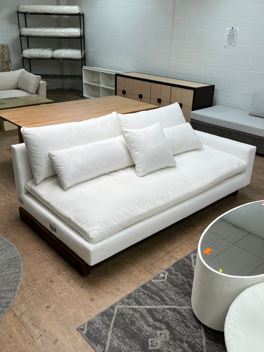 Modern Chenille White 87" Sofa