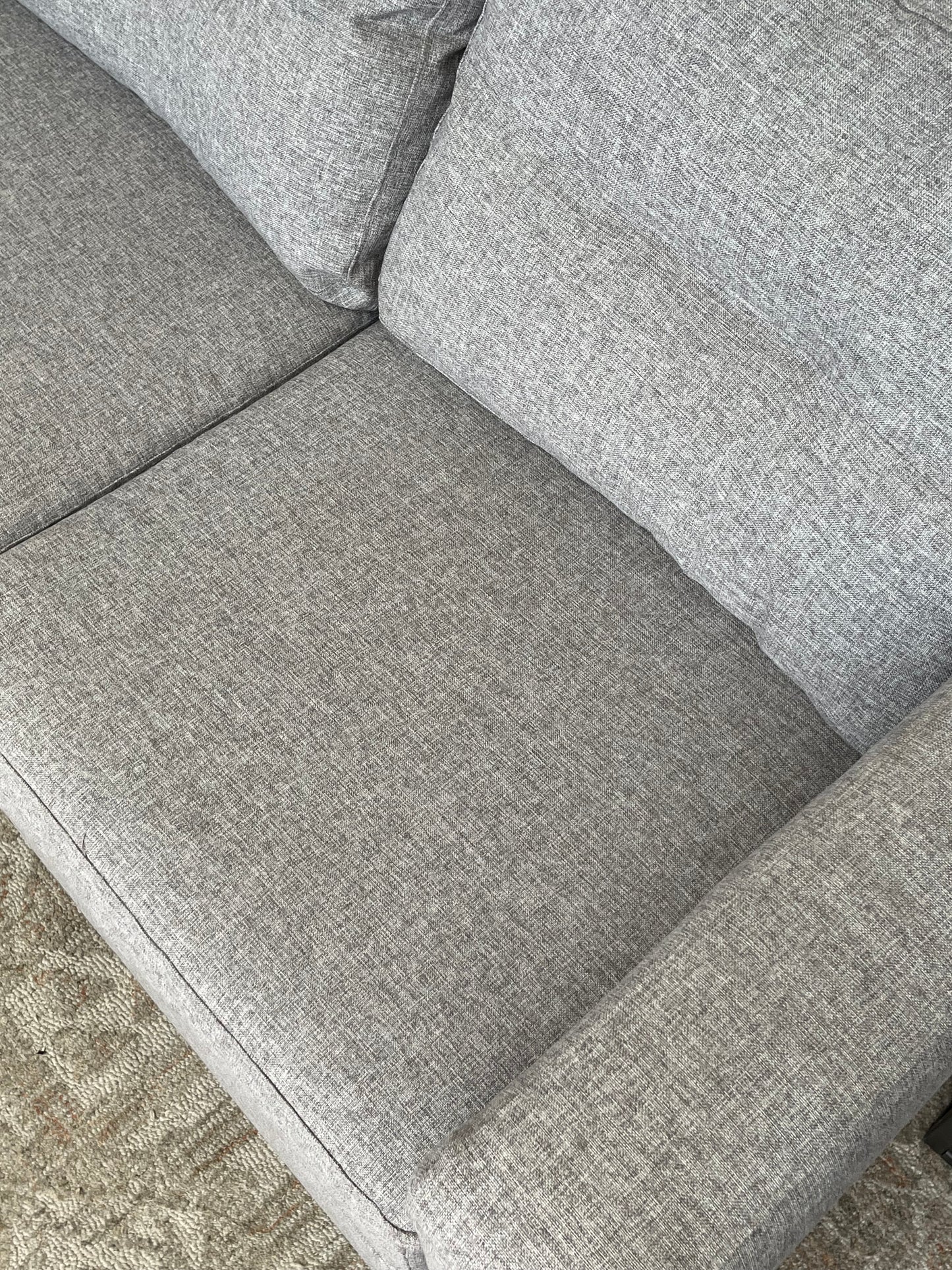 Modern Style Gray Linen Couch