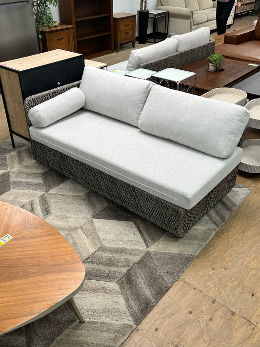 Modern Outdoor Woven Chaise Lounge