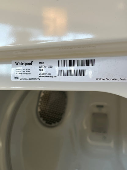 Whirlpool 7 cu. ft. White Top Load Electric Dryer Without Plug