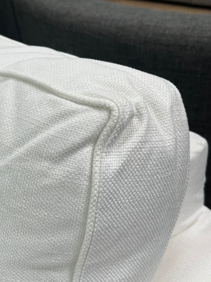 Modern White Down Traditional Loveseat