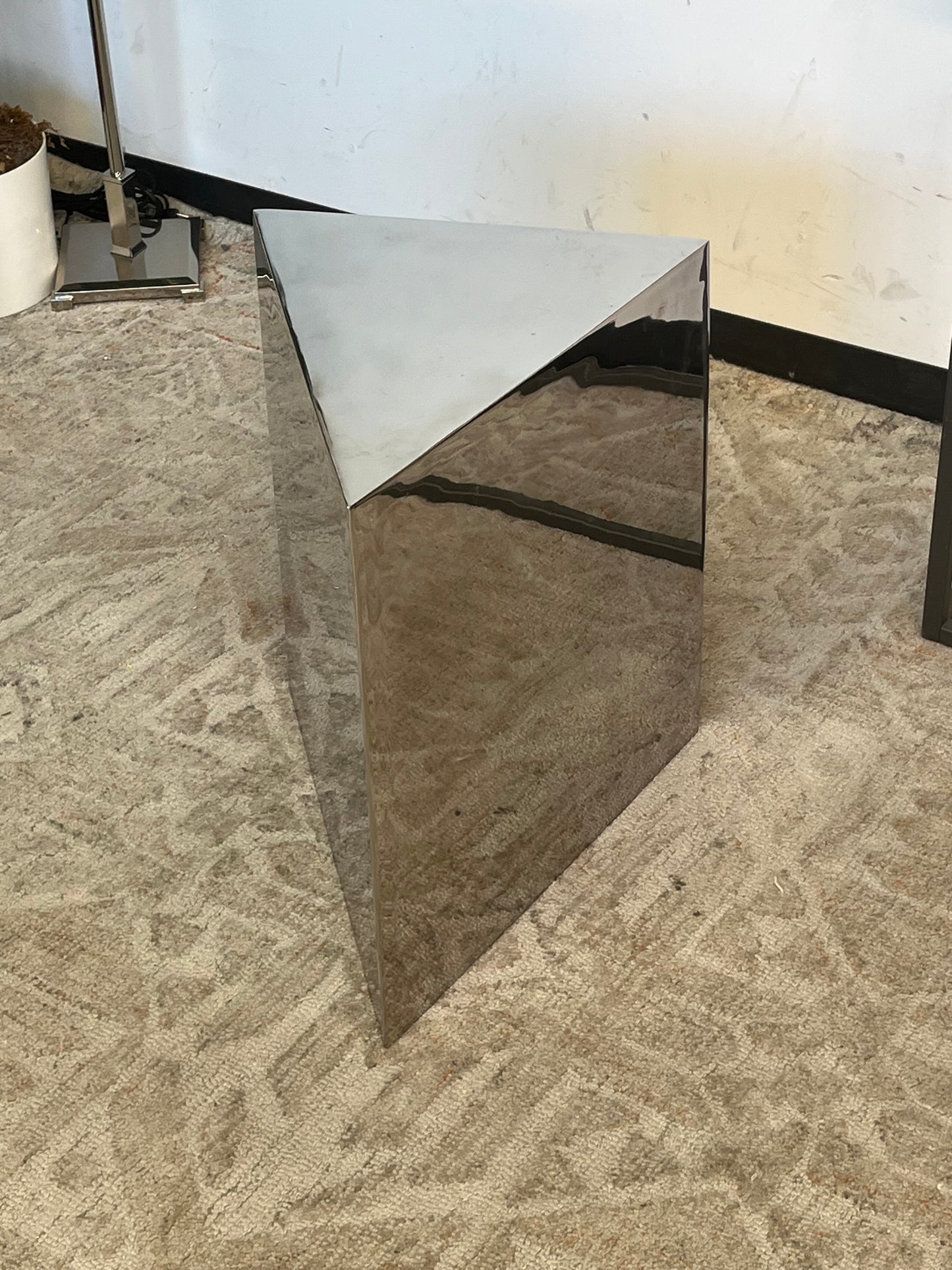 Modern Metal Abstract Accent Table