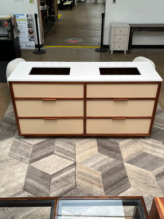 Modern 65.5" Double Bathroom Vanity