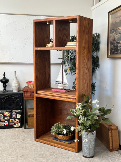Mid Century 72" Wooden Bookcase
