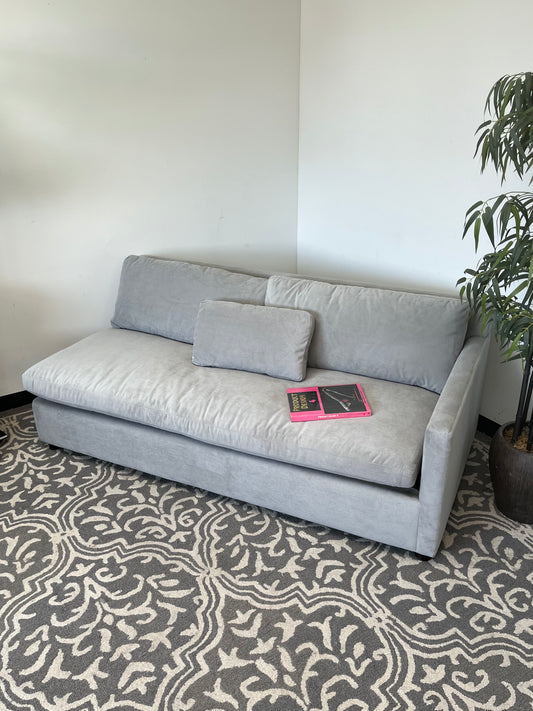 Gray Soft Fabric Left Arm Couch