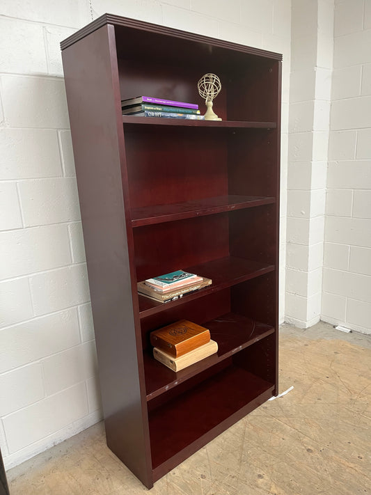 Redwood Stain Five Shelf Bookcase
