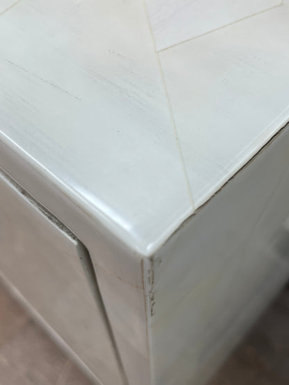 Modern White 4-Door Credenza