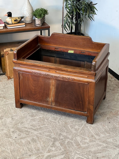 Antique Wooden Chest - Cracked