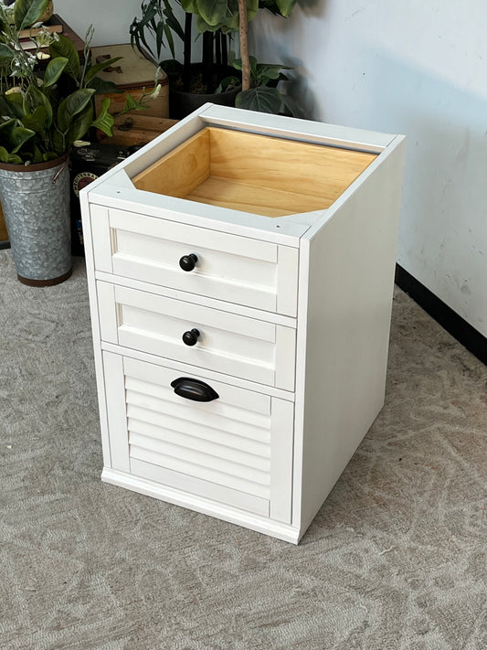 Modern Single 3-Drawer Cabinet - Missing Top