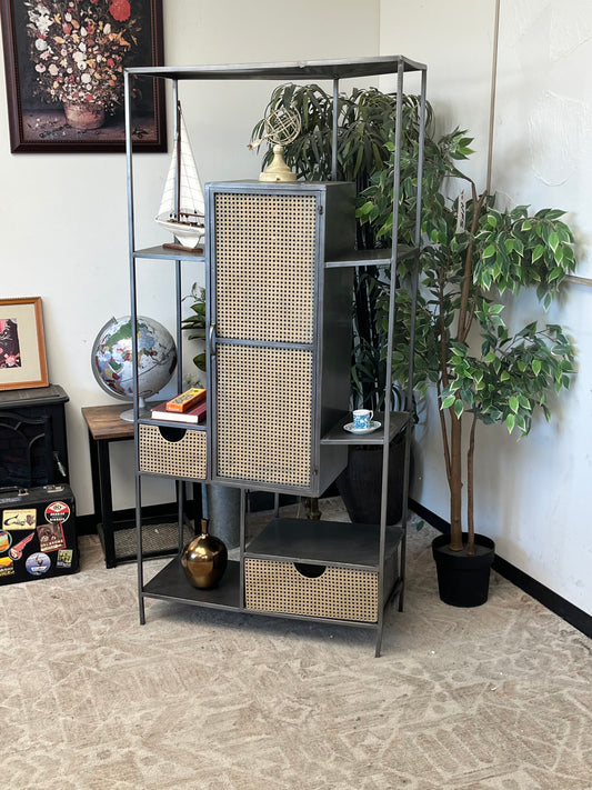 Industrial Style Metal Bookcase