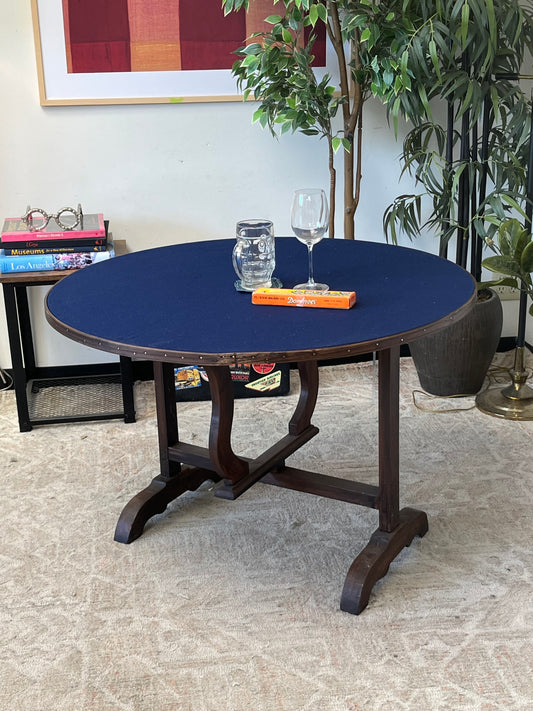 Antique Game Table With Felt Top