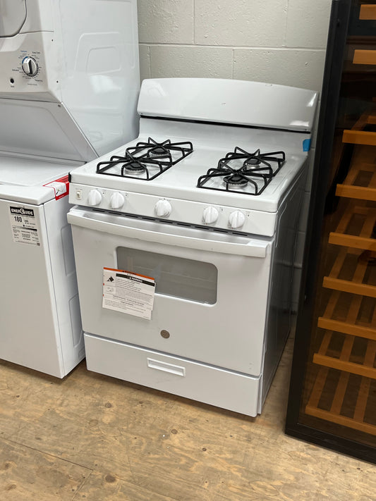 GE 4.8 cu. ft. White Freestanding Gas Range