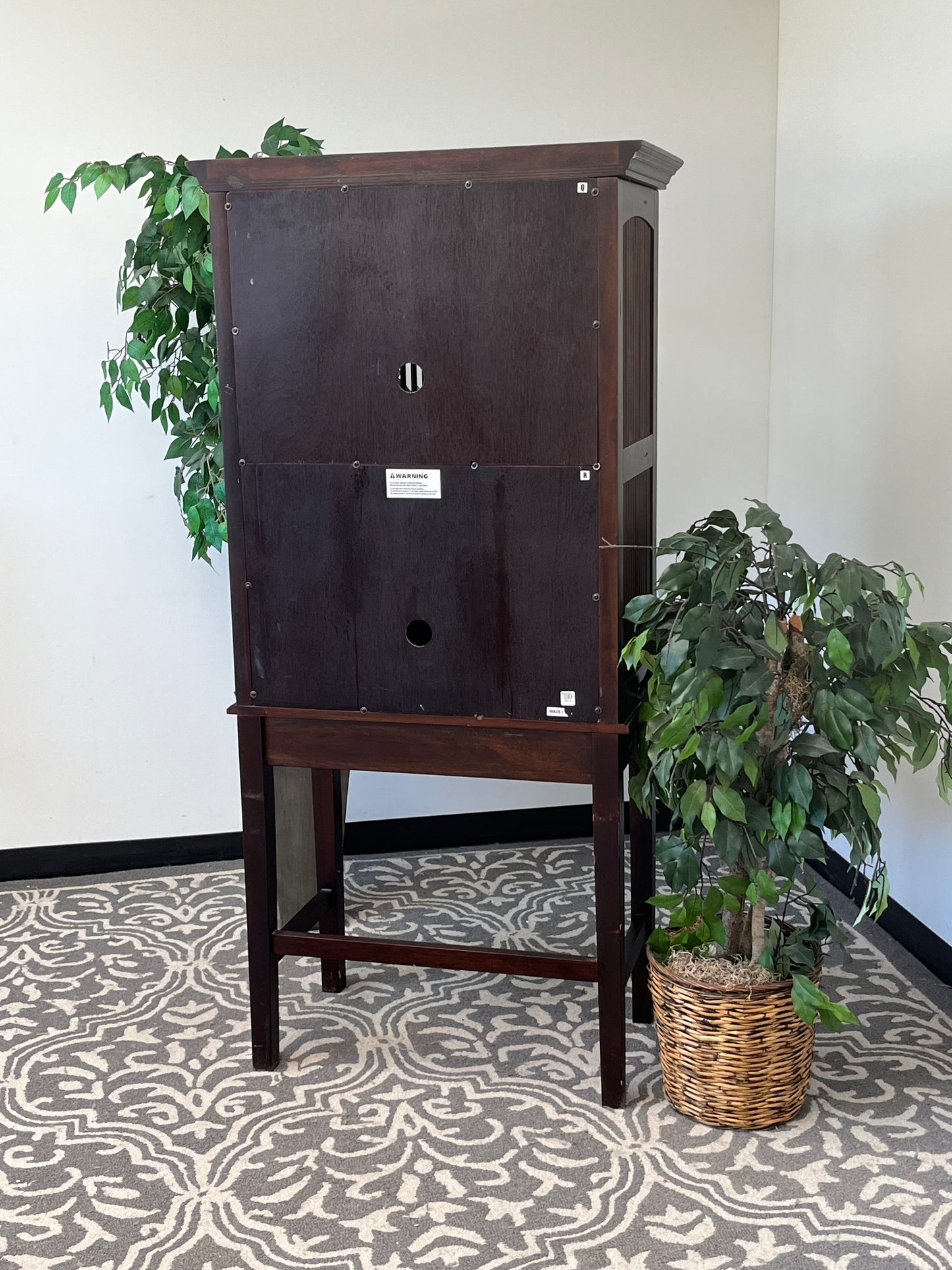 World Market Dark Brown Wooden Cabinet