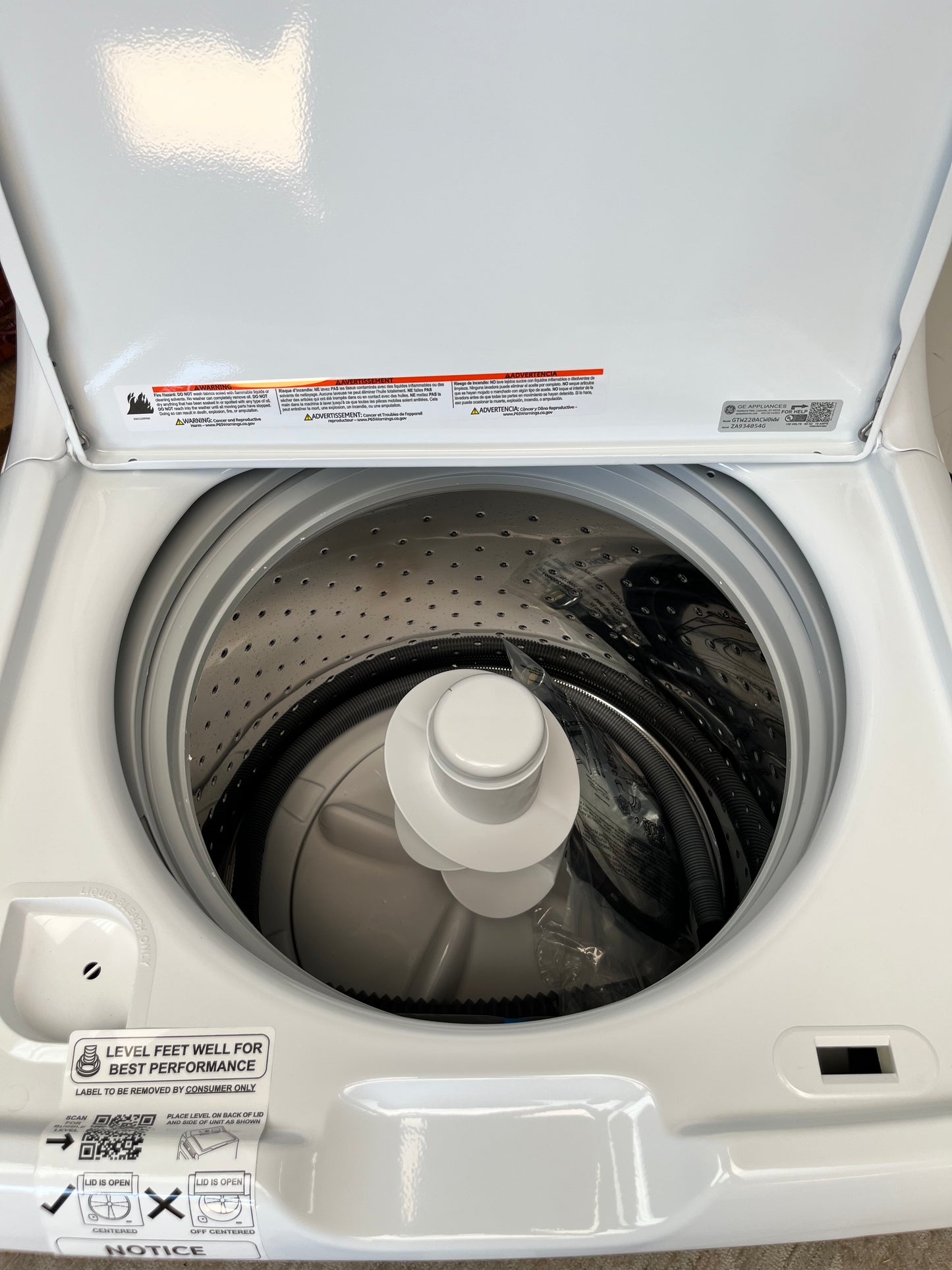 GE Electric White Top Load 120v Washer