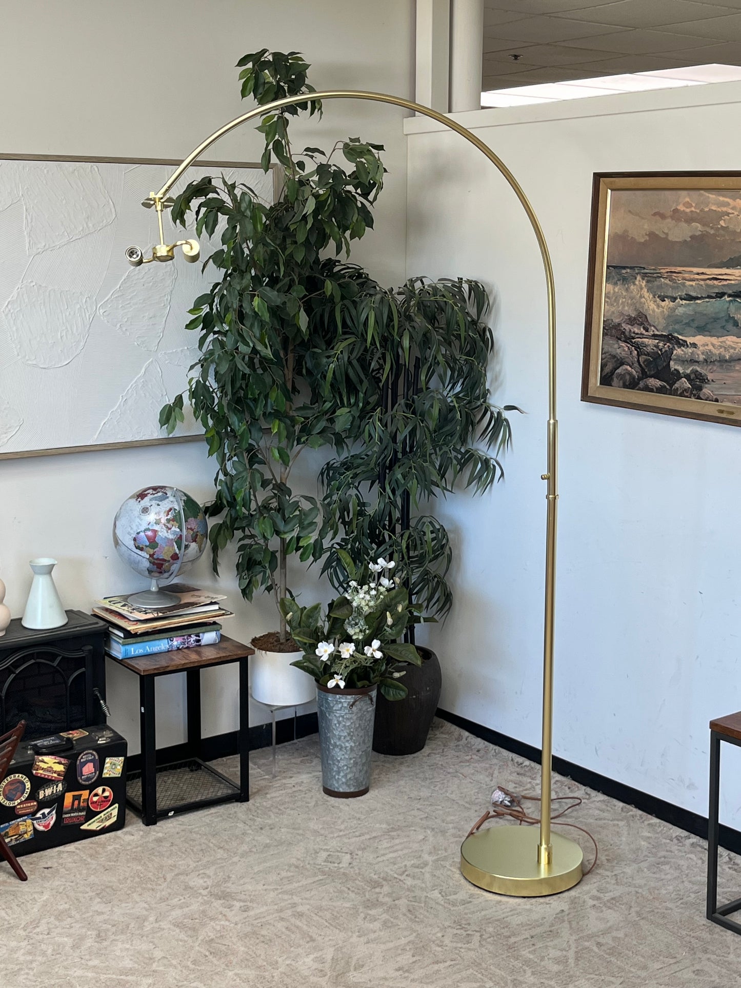 Overarching Brass Floor Lamp