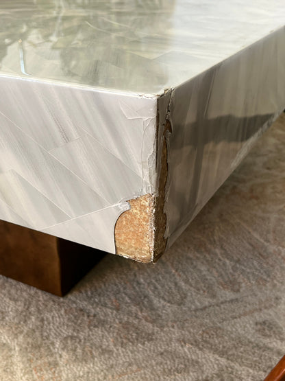 Modern Faux Horn Grey Coffee Table