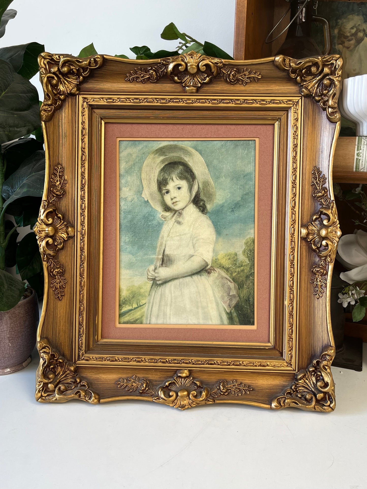 George Romney "Miss Juliana Willoughby" Framed Artwork