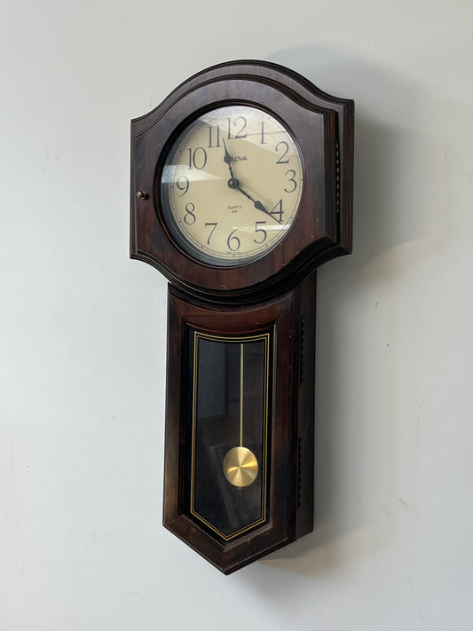 Vintage Bulova Pendulum Wall Clock