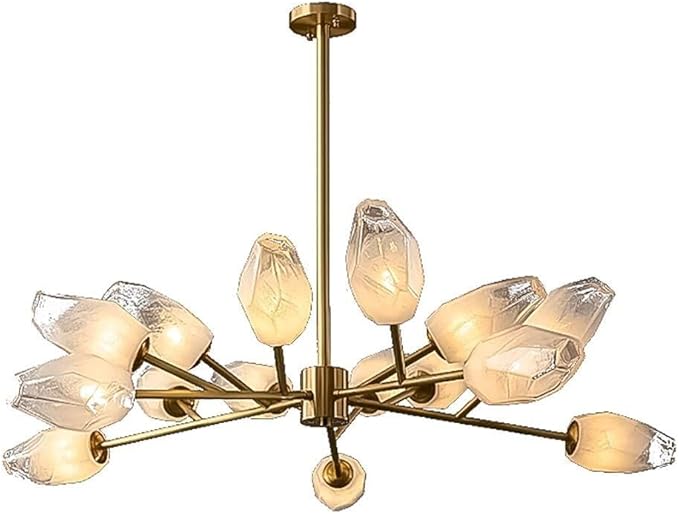 Sputnik Style Brass Tone 15 Bulb Chandelier