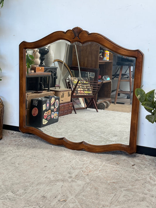 Ethan Allen 40" x 43" Wooden Mirror